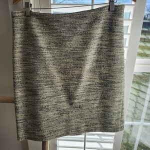 MM Lafleur Textured Pencil Skirt in Black and Cream